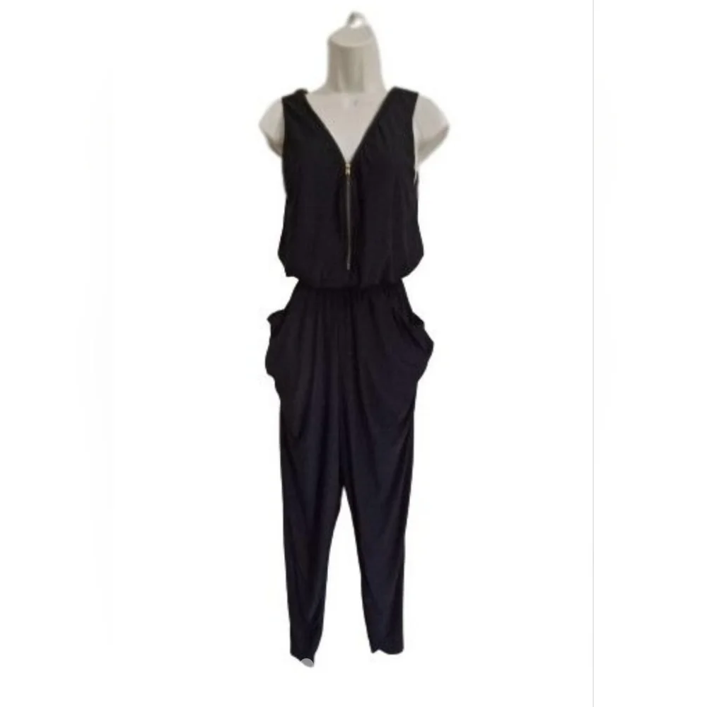 Forever21 Sexy Gild Zipper & Black Jumper Romper Size S - Picture 6 of 12